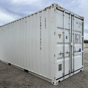 Contenedor de Almacenamiento High Cube de 20 Pies – Blanco, Un Solo Viaje