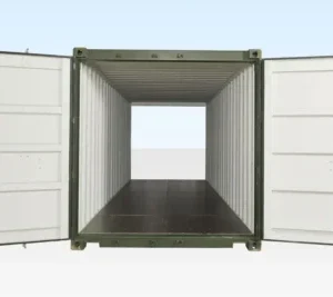Contenedor túnel de 20 × 8 pies con puertas en ambos extremos