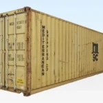 Contenedor marítimo estándar usado de 40 × 8 pies en venta