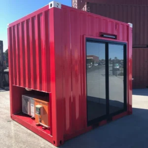 Contenedor nuevo High Cube de 10 pies, adaptado como estación para operador
